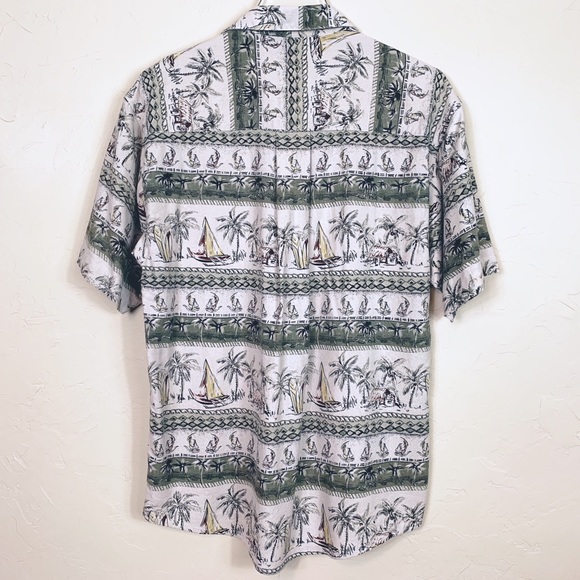 SUMMA Silk Cotton Hawaiian Aloha Surf Camp Shirt S - Picture 7 of 8